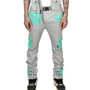 The Hideout Clothing Technical Cargo Pants Joggers Unisex Medium New w/ Tag $85
